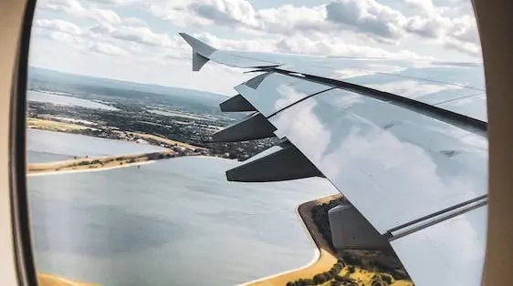 Image out window from plane