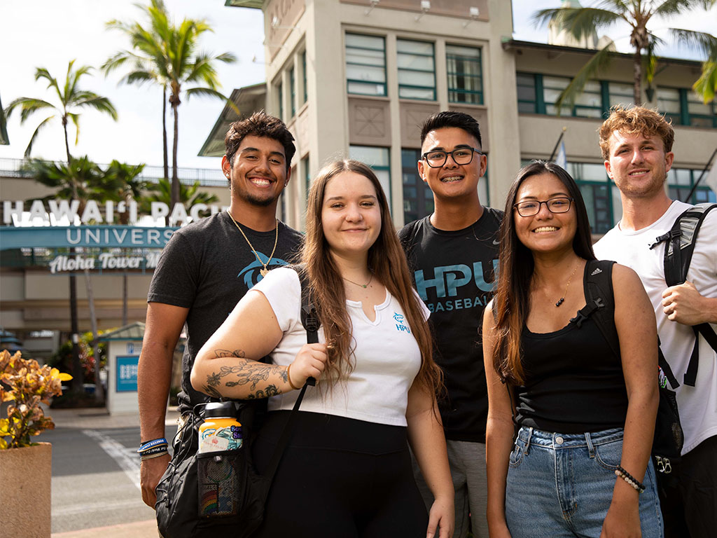 Diverse students at Hawai'i Pacific University