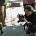 Parsons Paris Art & Design student takes photograph of wine glass
