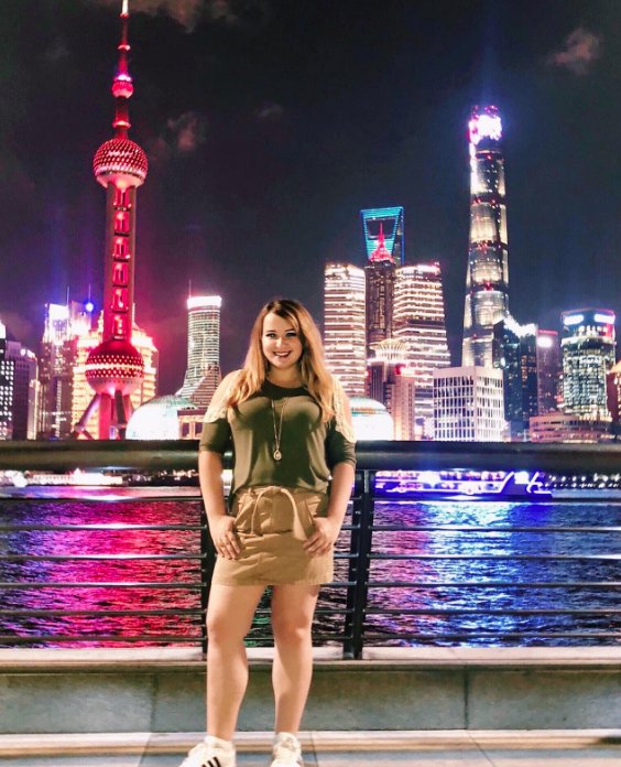 API intern Kayla Scogins in Shanghai