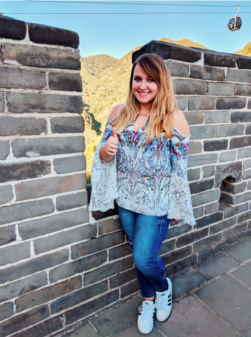 Kayla Scogin interning in Shanghai