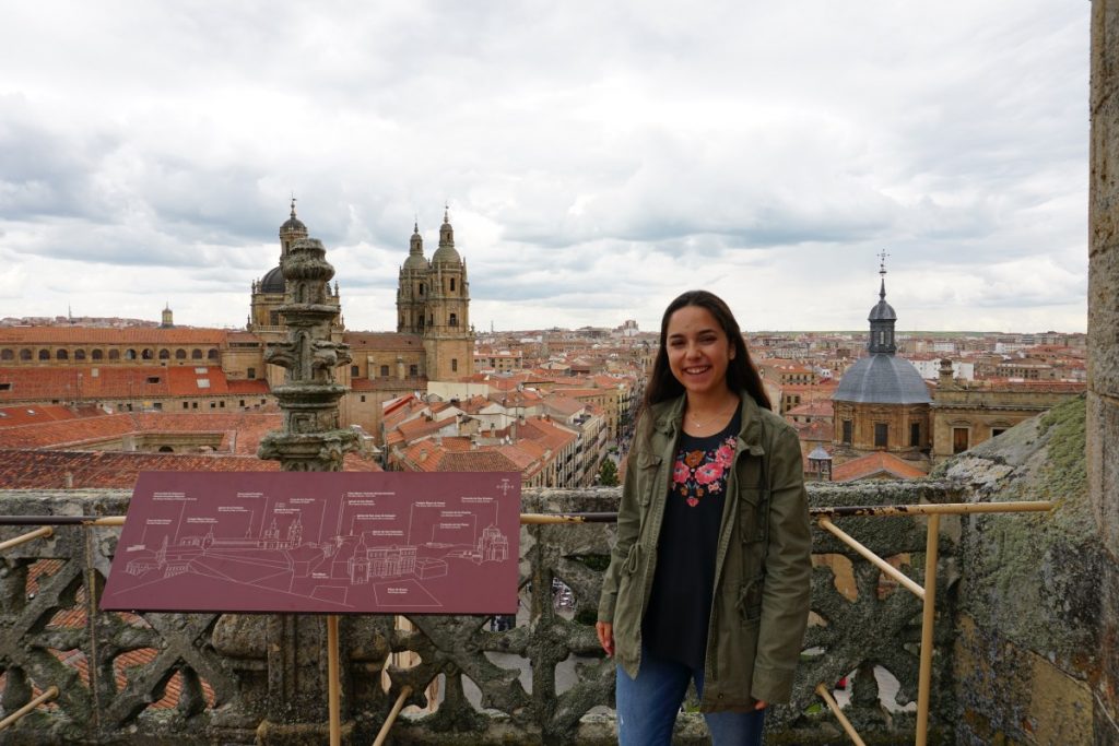 Monica in her host city Salamanca