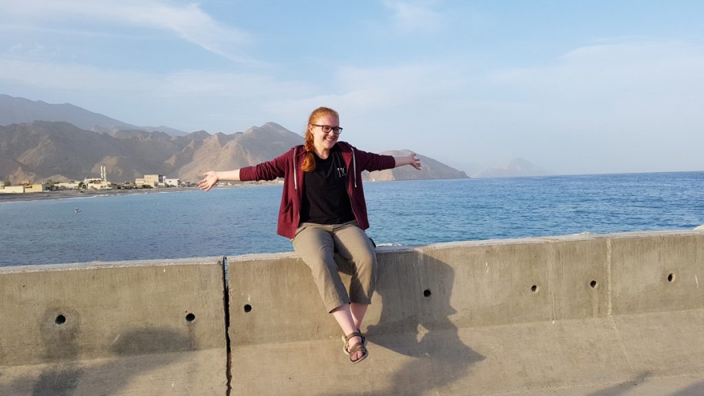 Study abroad student Kassie Fuller in Musandam, Oman