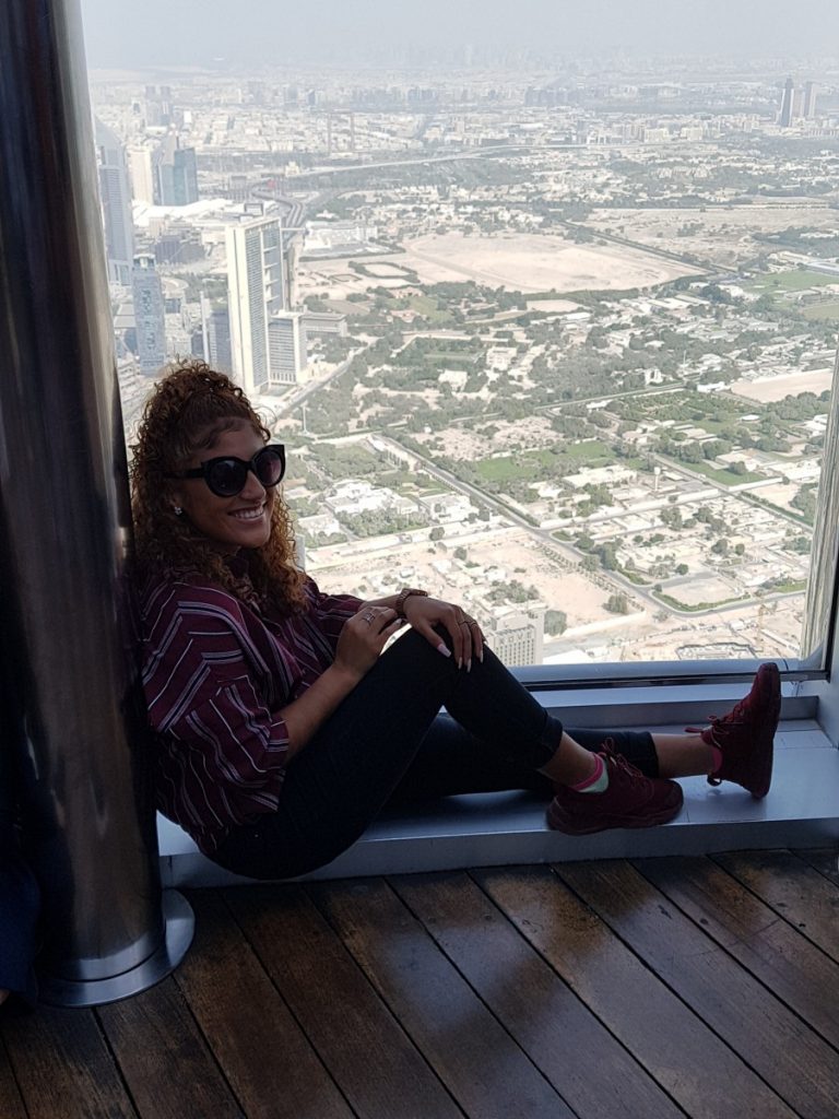 Roxanna at the Burj Khalifa