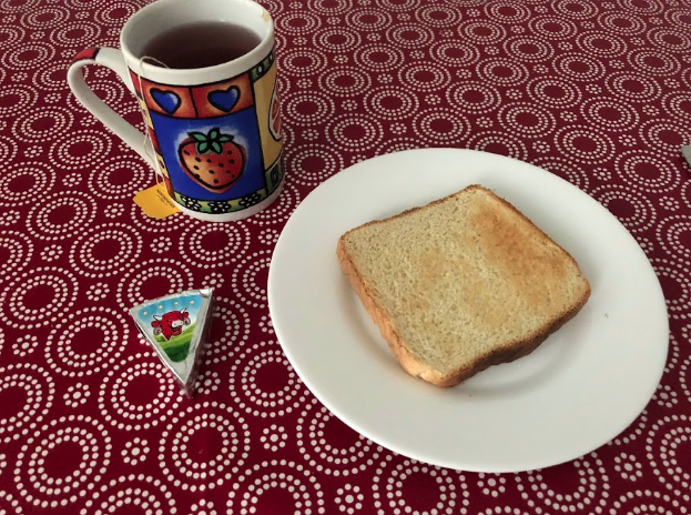 Coffee & toast for breakfast in Spain