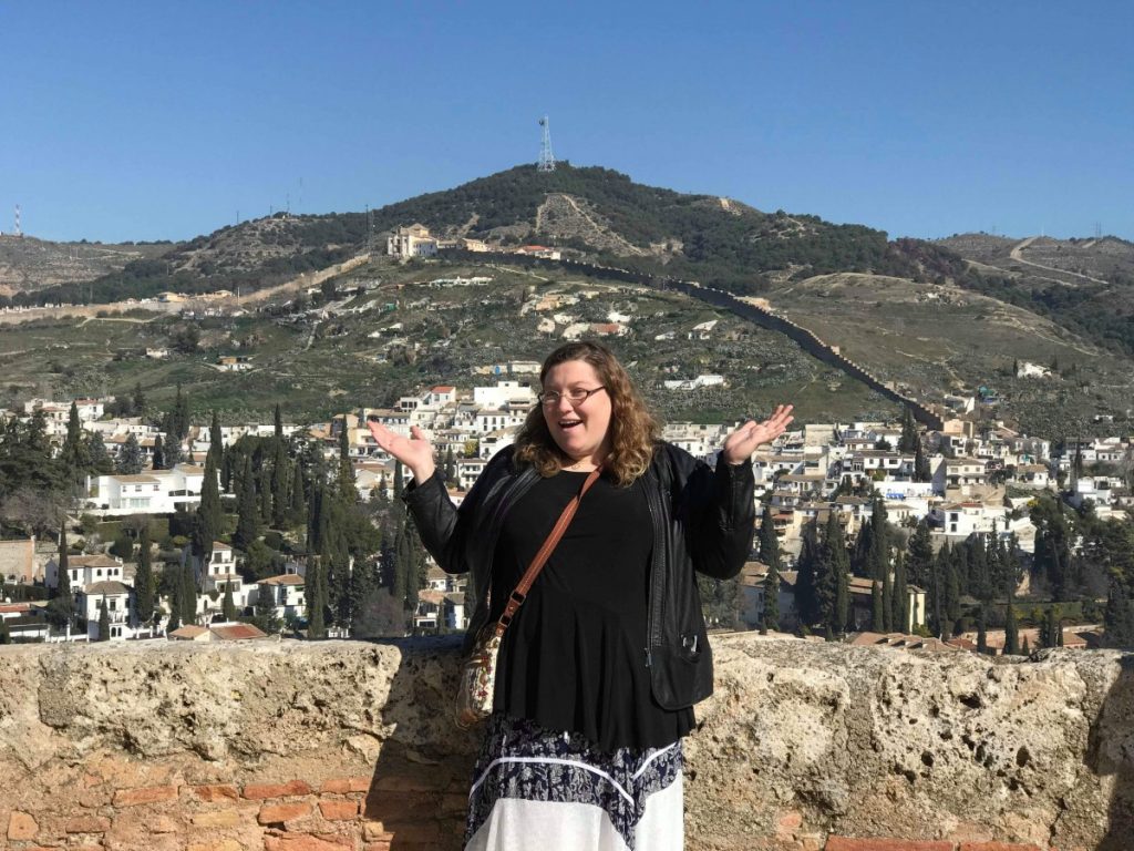 API blogger Audrey West in Granada, Spain
