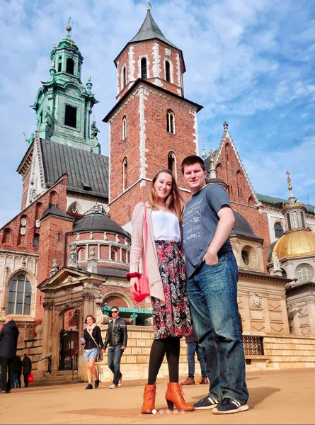 Two study abroad students in Krakow Poland