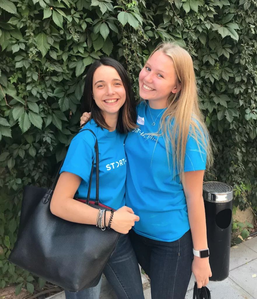 Gap year interns smiling 