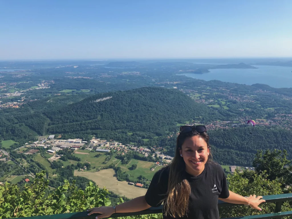 Salisbury University student Brynn Trevizo overlooks Italian countryside