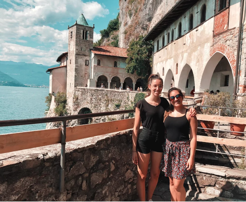 Salisbury University student Brynn Trevizo and the girl she tutored abroad
