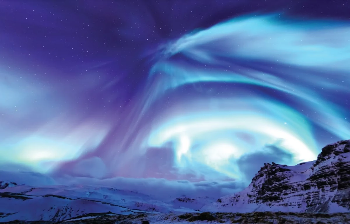 The Northern Lights from Reykjavik, Iceland
