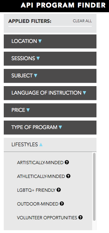 API Abroad Program Finder