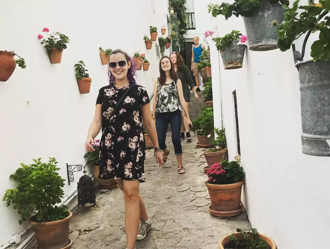 API students wandering Cadiz, Spain