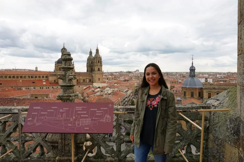 Monica in her host city Salamanca