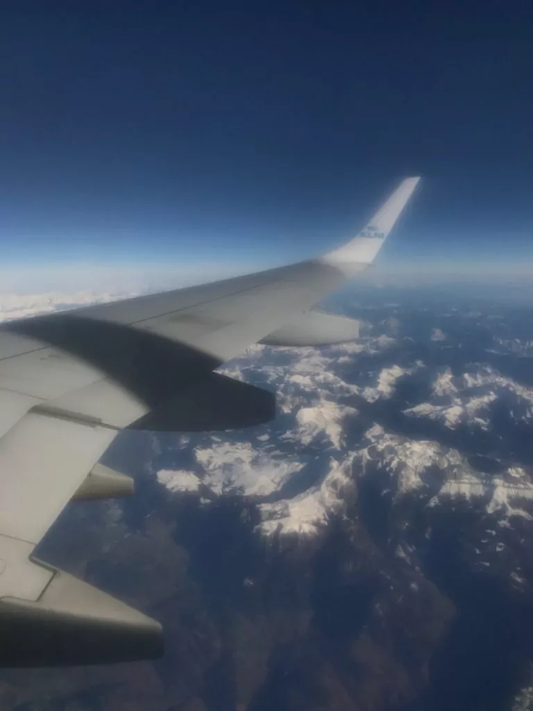 Plane over clouds