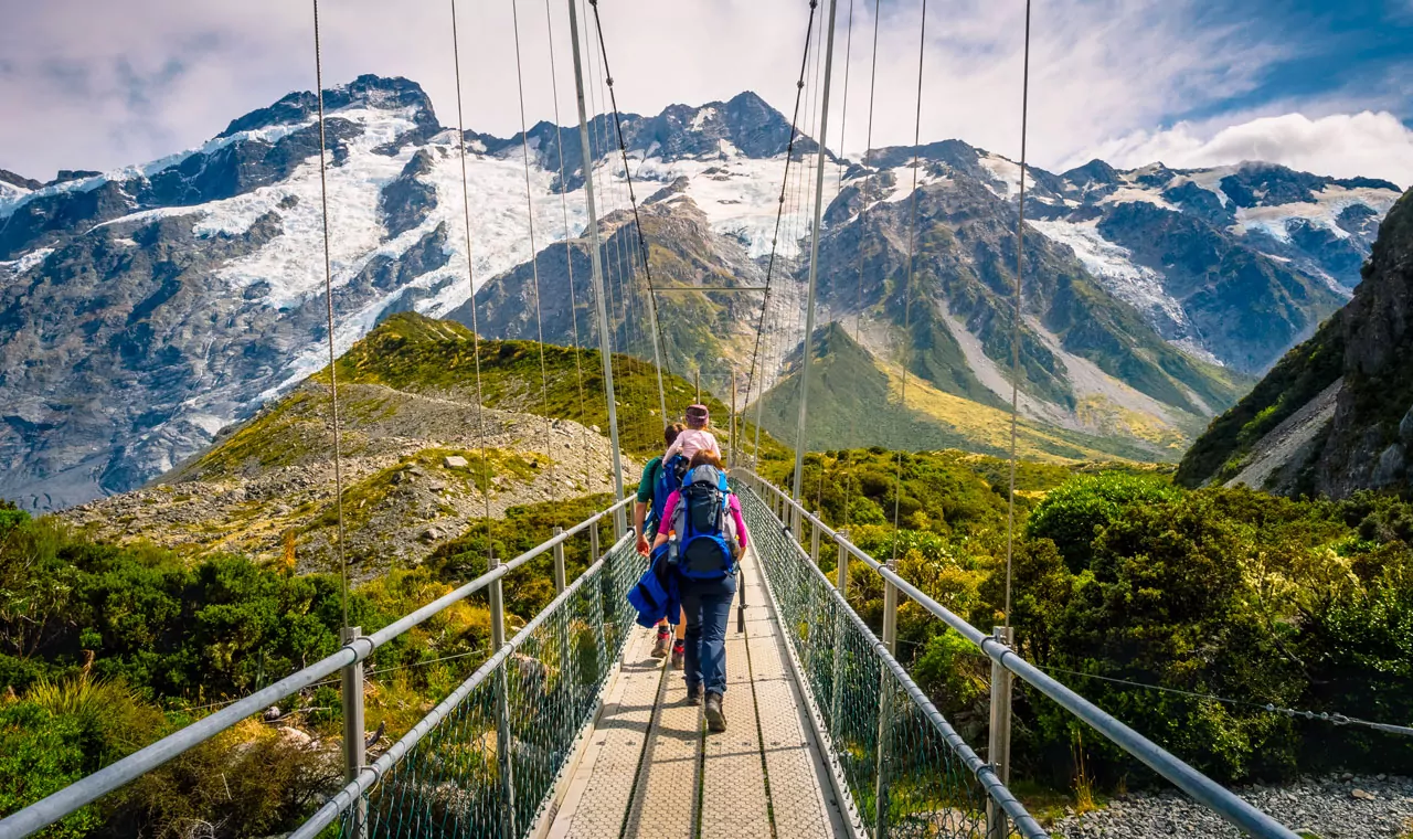 Students Hiking in New Zealand